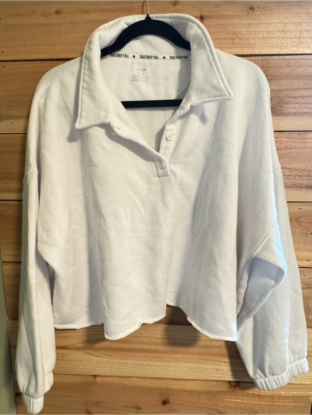 Coquette Clean Girl Cropped Polo Sweatshirt Soft Girl Lounge Top